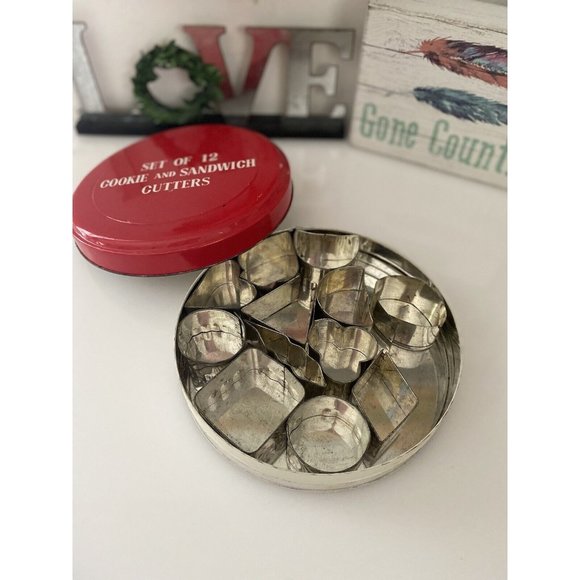 Cookie and‎ Sandwich Cutters Set of 12  In Box Japan Metal Vintage Collectibles - Picture 7 of 13